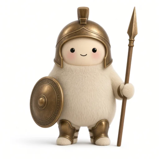 A plush muse gladiator, hoplomachus class