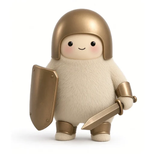 A plush muse gladiator, secutor class